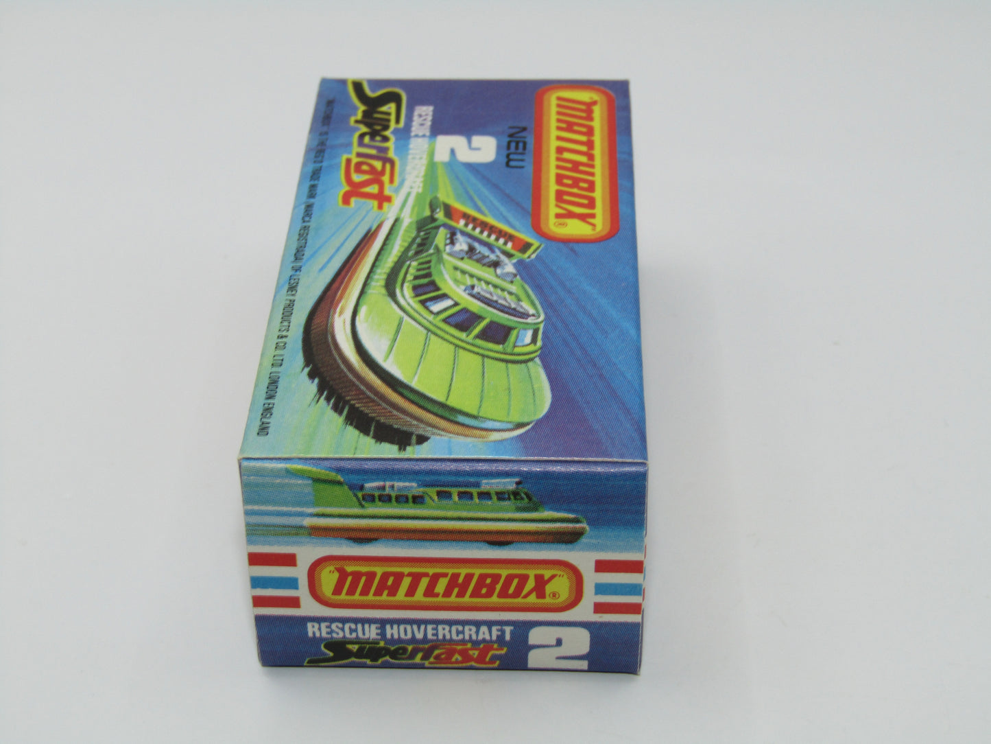 Matchbox Superfast 2C Rescue Hovercraft Avacado 2000 Labels