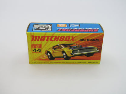 Matchbox Superfast 44B Boss Mustang Dark Green LIGHT Amber Windows