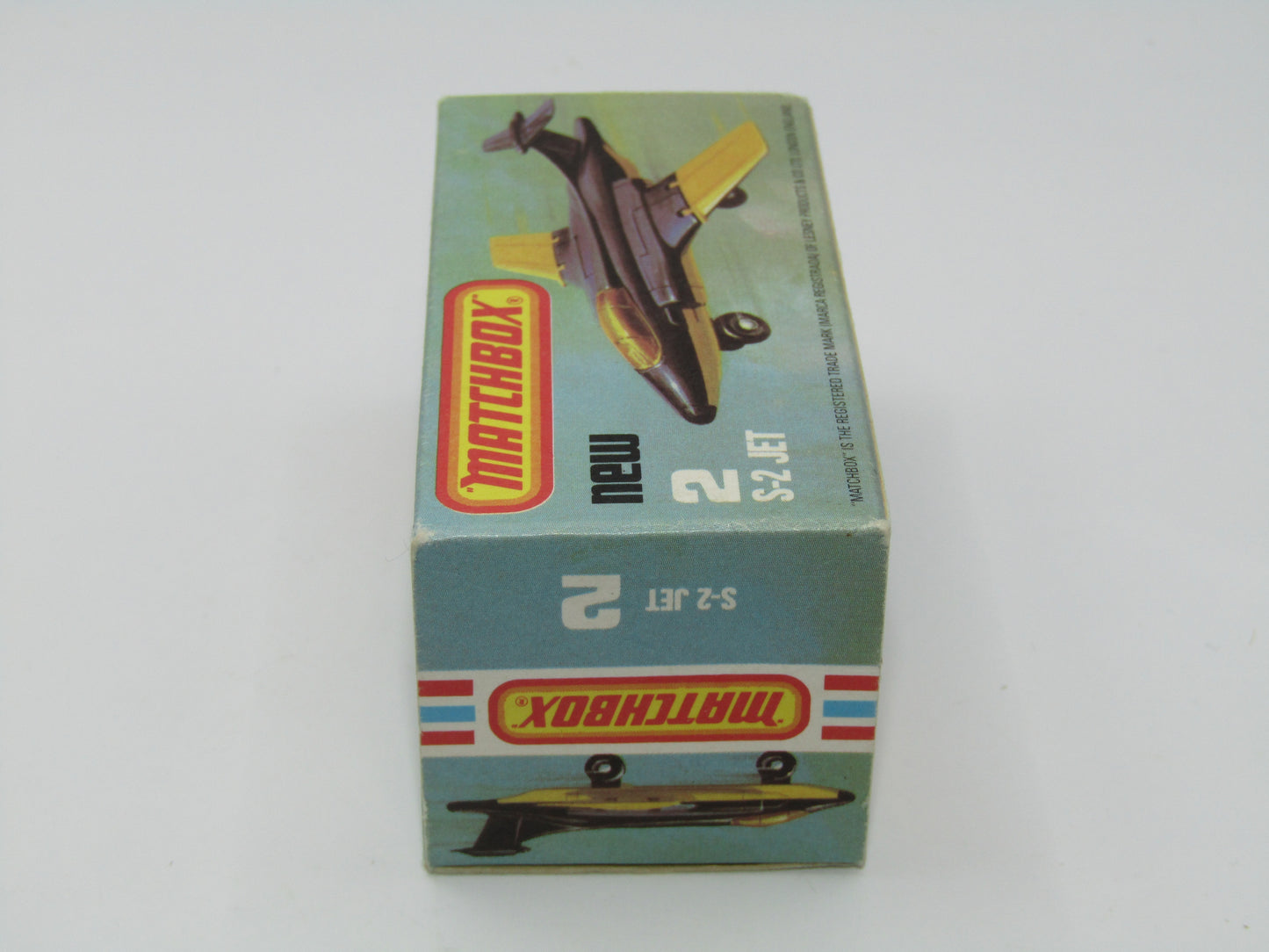 Matchbox Superfast 2D S2 Jet Black & Yellow LIGHT Amber Windows