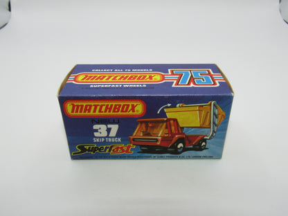 Matchbox Superfast No 37C Skip Truck Met Blue BLACK Interior BLUE-GREY Base