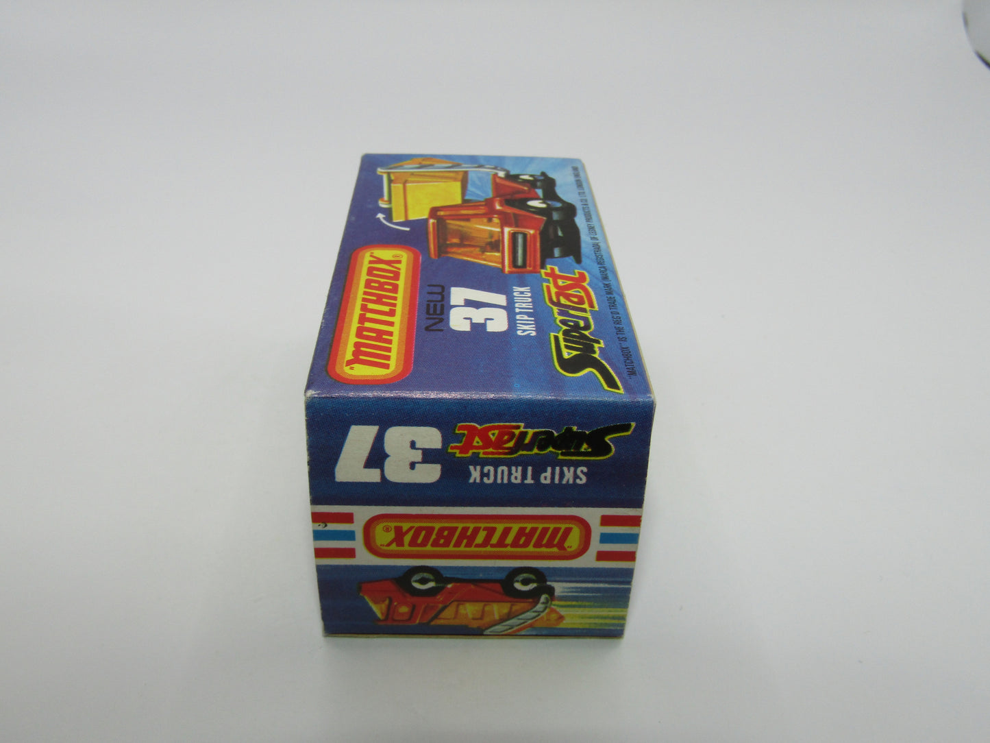 Matchbox Superfast No 37C Skip Truck Met Blue BLACK Interior BLUE-GREY Base