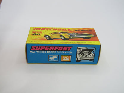 Matchbox Superfast 44B Boss Mustang Dark Green LIGHT Amber Windows