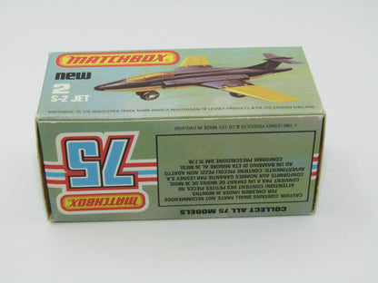 Matchbox Superfast 2D S2 Jet Black & Yellow LIGHT Amber Windows