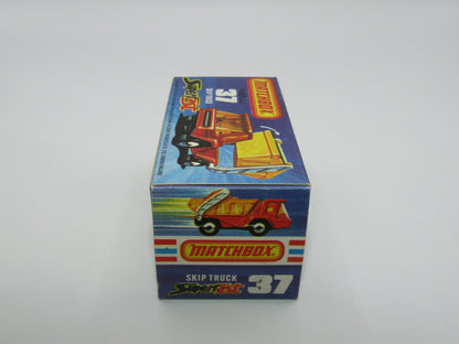 Matchbox Superfast No 37C Skip Truck Met Blue BLACK Interior BLUE-GREY Base