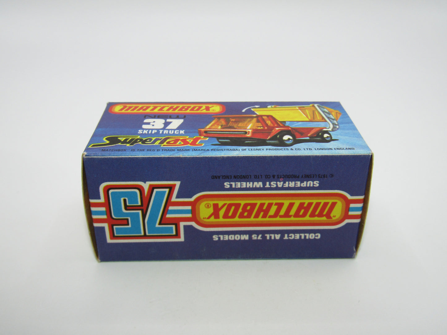 Matchbox Superfast No 37C Skip Truck Met Blue BLACK Interior BLUE-GREY Base