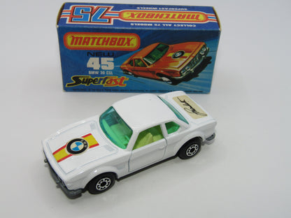 Matchbox Superfast 45B BMW 3.0CSL White with Manhalter Boot Labels