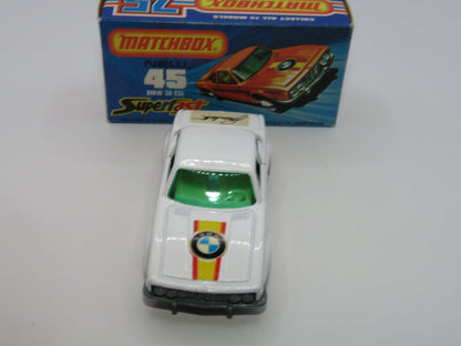 Matchbox Superfast 45B BMW 3.0CSL White with Manhalter Boot Labels