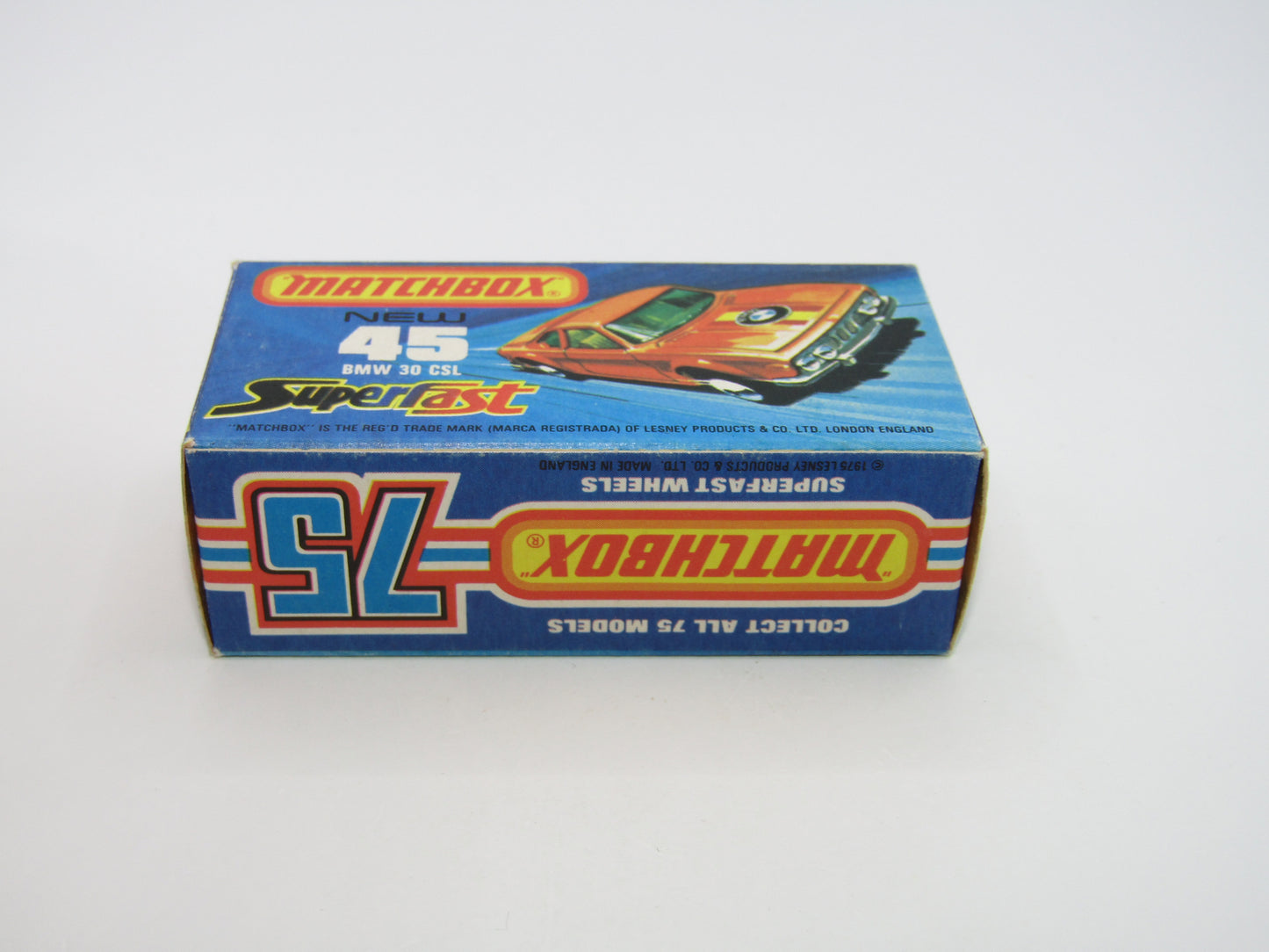 Matchbox Superfast 45B BMW 3.0CSL White with Manhalter Boot Labels