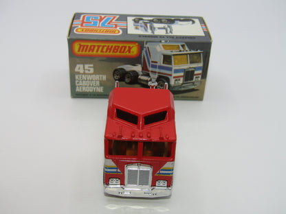 Matchbox Superfast 45C Kenworth Truck Red, White, Blue, Yellow Stripes