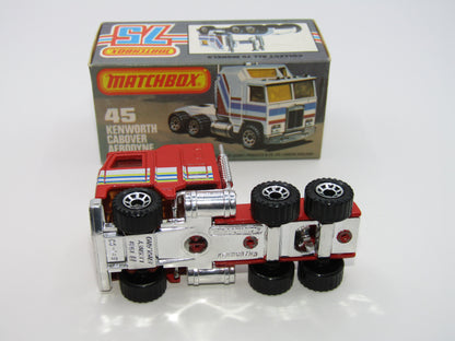 Matchbox Superfast 45C Kenworth Truck Red, White, Blue, Yellow Stripes