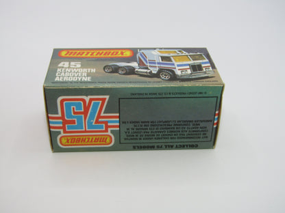 Matchbox Superfast 45C Kenworth Truck Red, White, Blue, Yellow Stripes