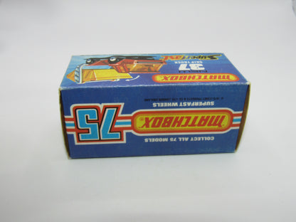 Matchbox Superfast No 37C Skip Truck Metallic Blue GLOSS BLACK Base