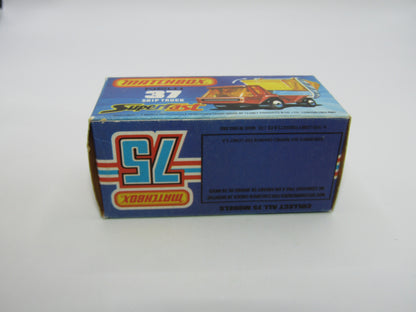 Matchbox Superfast No 37C Skip Truck Metallic Blue GLOSS BLACK Base