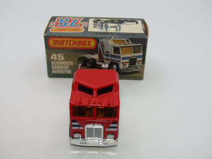 Matchbox Superfast 45C Kenworth Truck Red, Blue & White Stripes