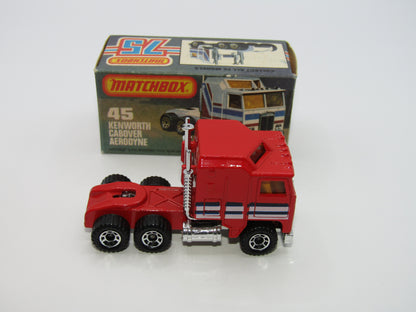 Matchbox Superfast 45C Kenworth Truck Red, White, Blue, Yellow Stripes