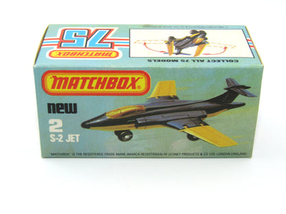 Matchbox Superfast 2D S2 Jet Metallic Blue & White Viper Tampo