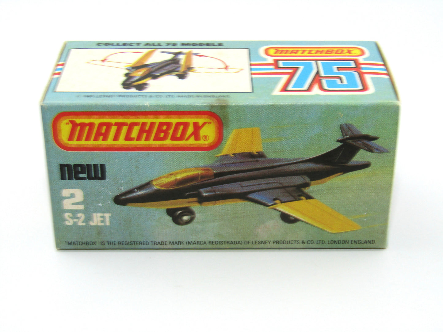 Matchbox Superfast 2D S2 Jet Metallic Blue & White Viper Tampo
