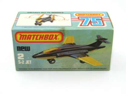 Matchbox Superfast 2D S2 Jet Metallic Blue & White Viper Tampo
