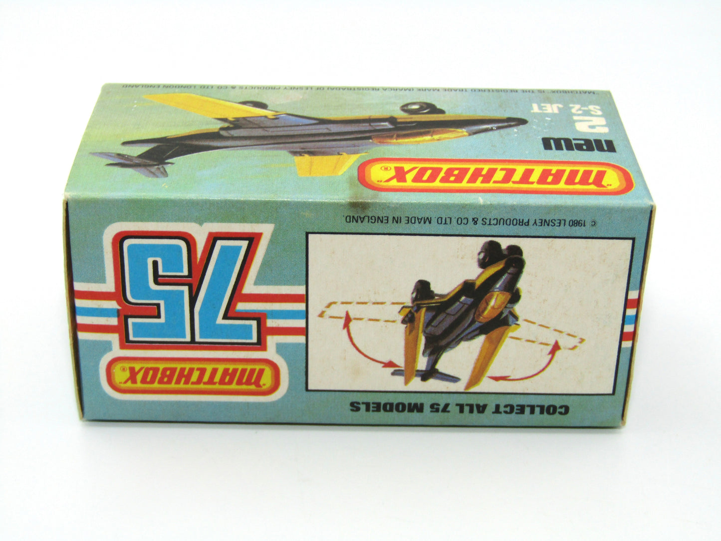 Matchbox Superfast 2D S2 Jet Metallic Blue & White Viper Tampo