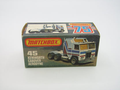 Matchbox Superfast 45C Kenworth Truck Red, White, Blue, Yellow Stripes