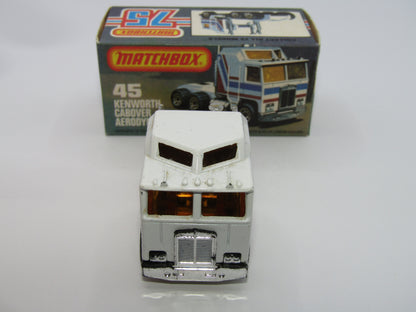 Matchbox Superfast 45C Kenworth Truck White, Blue & Green Tampo