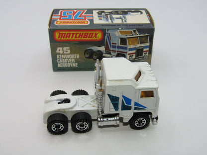 Matchbox Superfast 45C Kenworth Truck White, Blue & Green Tampo