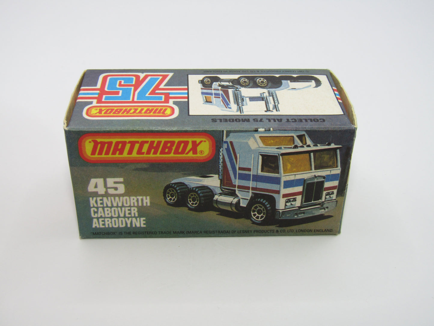 Matchbox Superfast 45C Kenworth Truck White, Blue & Green Tampo