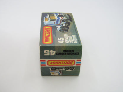 Matchbox Superfast 45C Kenworth Truck White, Blue & Green Tampo