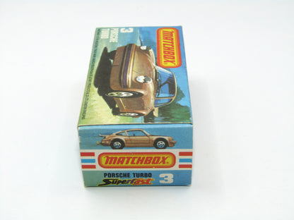Matchbox Superfast 3C Porsche Turbo DARK MATT GREEN grey base