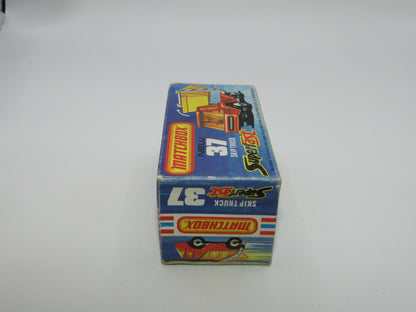 Matchbox Superfast No 37C Skip Truck Metallic Blue Satin Black Base