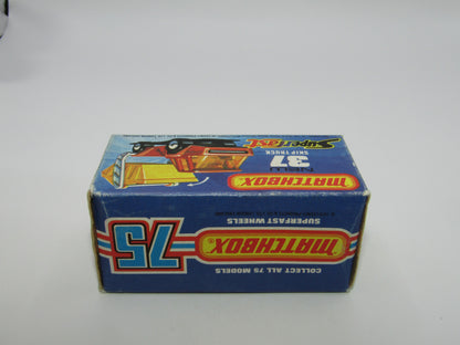 Matchbox Superfast No 37C Skip Truck Metallic Blue Satin Black Base