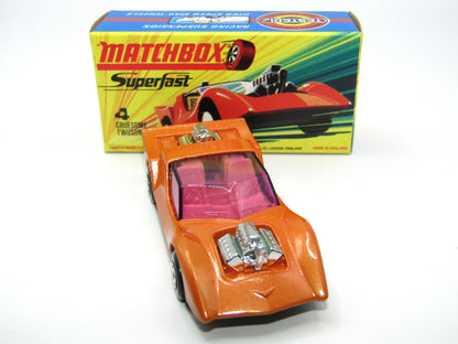Matchbox Superfast 4B Gruesome Twosome ORANGE-GOLD body