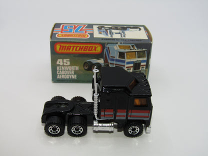 Matchbox Superfast 45C Kenworth Truck Black, Red & Grey Stripes