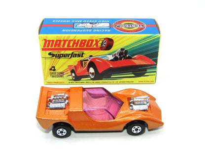 Matchbox Superfast 4B Gruesome Twosome ORANGE-GOLD body