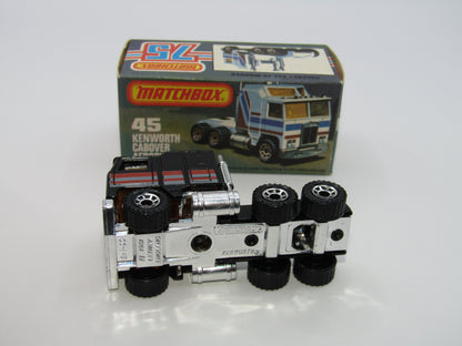 Matchbox Superfast 45C Kenworth Truck Black, Red & Grey Stripes