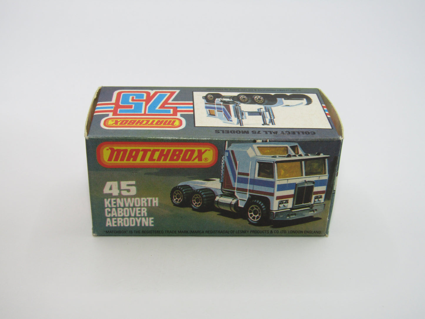 Matchbox Superfast 45C Kenworth Truck Black, Red & Grey Stripes
