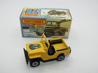 Matchbox Superfast No 38C Armoured Jeep no 38 Base rear seats