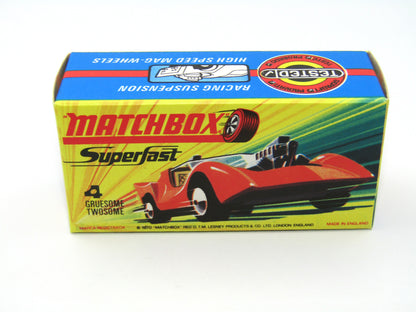 Matchbox Superfast 4B Gruesome Twosome ORANGE-GOLD body
