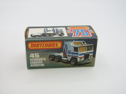Matchbox Superfast 45C Kenworth Truck Black, Red & Grey Stripes