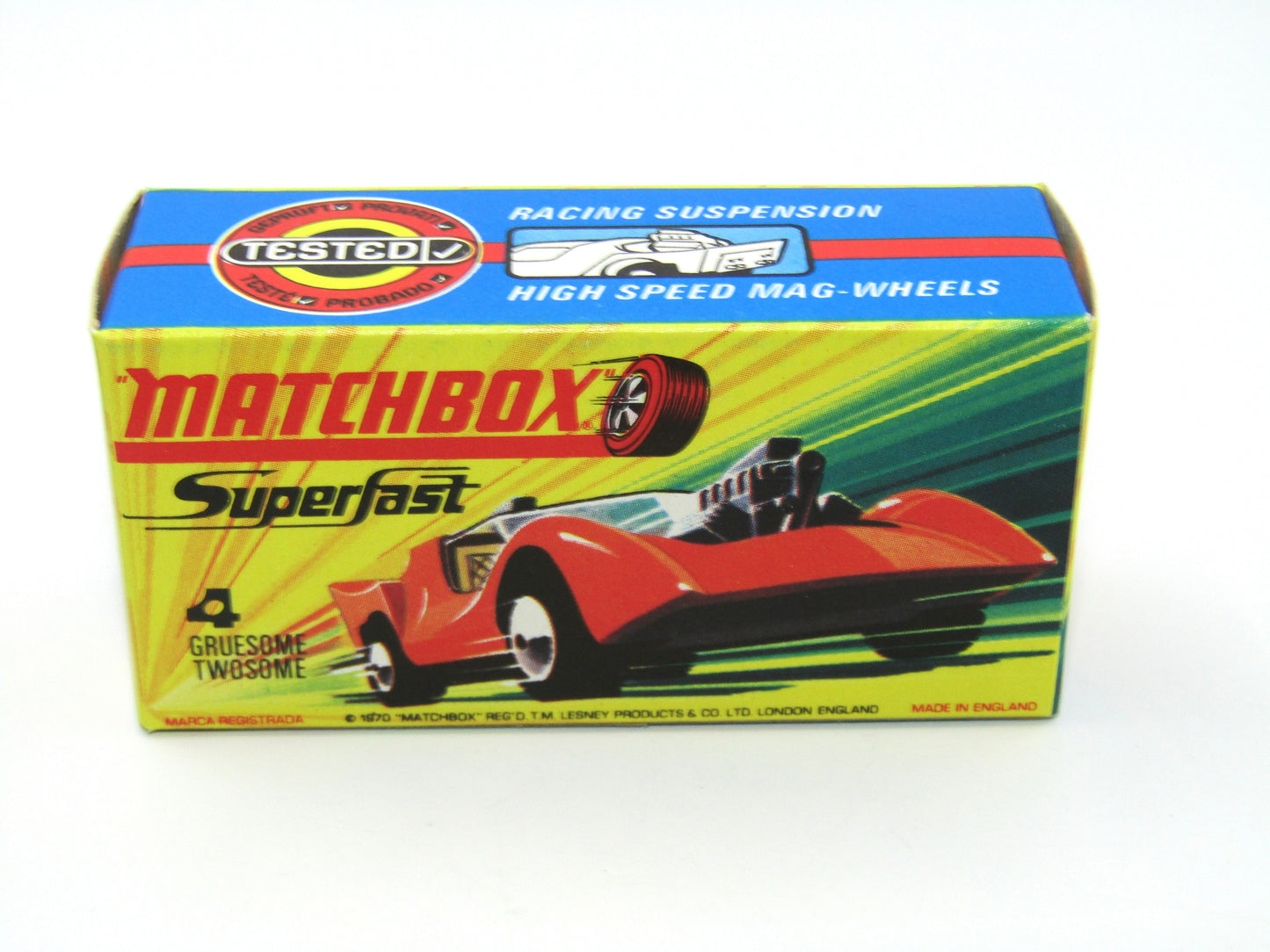 Matchbox Superfast 4B Gruesome Twosome ORANGE-GOLD body