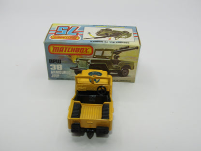 Matchbox Superfast No 38C Armoured Jeep no 38 Base rear seats