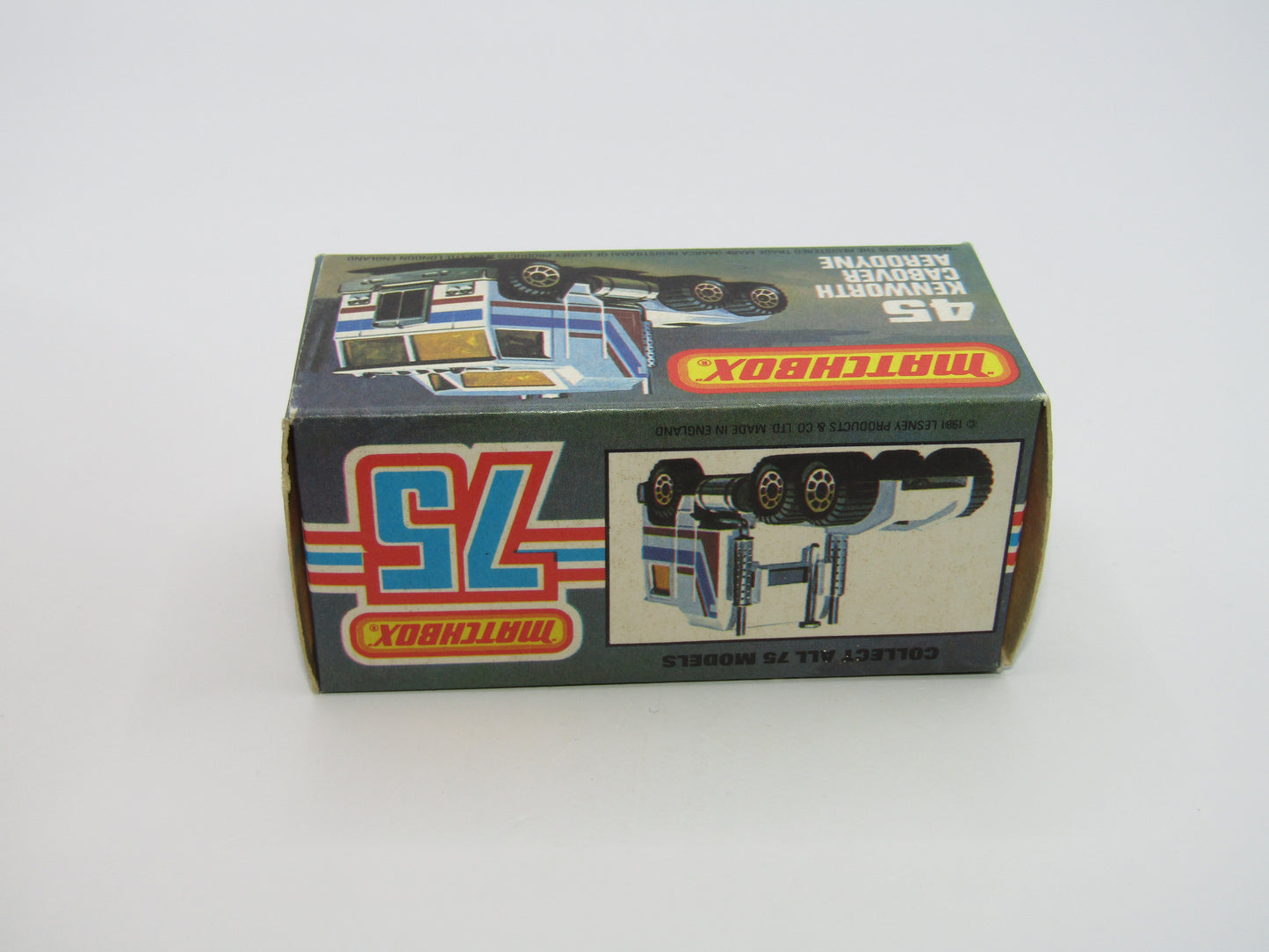 Matchbox Superfast 45C Kenworth Truck Black, Red & Grey Stripes