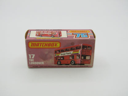 Matchbox Superfast No 17C London Bus Japan Tokoro Recreation Village