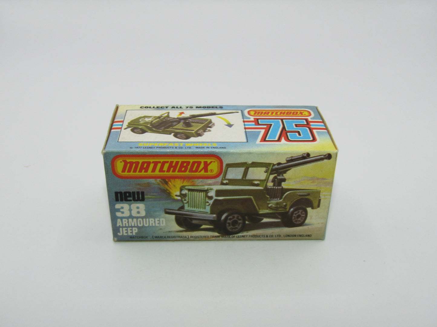 Matchbox Superfast No 38C Armoured Jeep no 38 Base rear seats