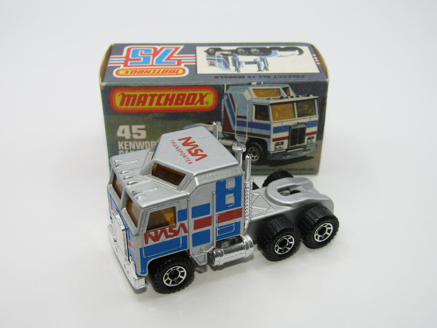 Matchbox Superfast 45C Kenworth Truck Silver NASA Lesney Base