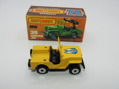 Matchbox Superfast No 38C Armoured Jeep no 38 Base no seats