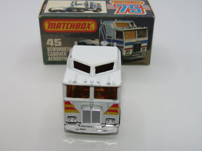 Matchbox Superfast 45C Kenworth Truck White, Red & Yellow Stripes