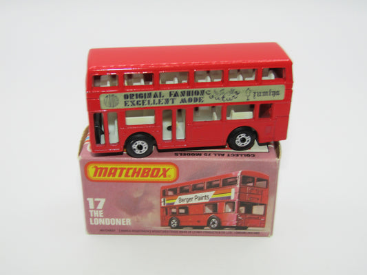 Matchbox Superfast No 17C London Bus Japan Yumiya Original Fashion