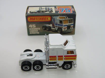 Matchbox Superfast 45C Kenworth Truck White, Red & Yellow Stripes