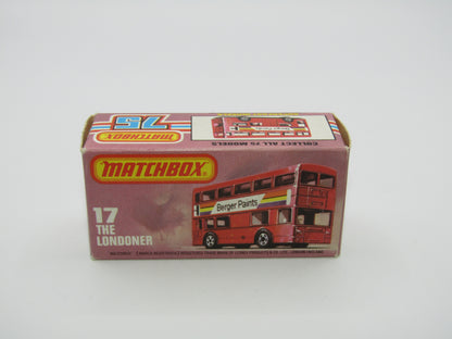 Matchbox Superfast No 17C London Bus Japan Yumiya Original Fashion
